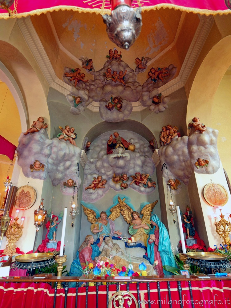 Biella - Cappella con la rappresentazione della morte di San Giuseppe nella chiesa di San Giuseppe
